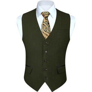 Men's Suit Vest Formal Slim Fit Green